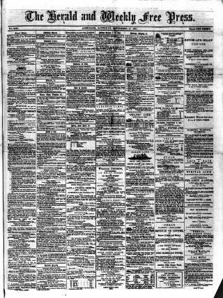 cover page of Weekly Free Press and Aberdeen Herald published on September 17, 1881