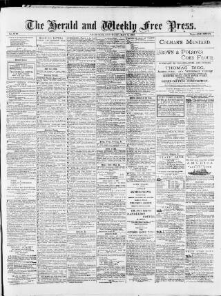 cover page of Weekly Free Press and Aberdeen Herald published on May 2, 1885