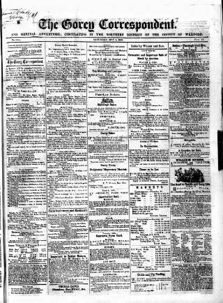 cover page of Gorey Correspondent published on May 2, 1868