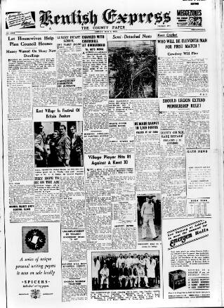cover page of Kentish Express published on May 4, 1951