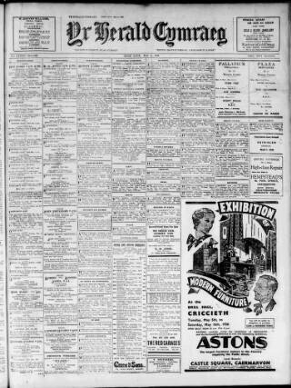 cover page of Herald Cymraeg published on May 4, 1936