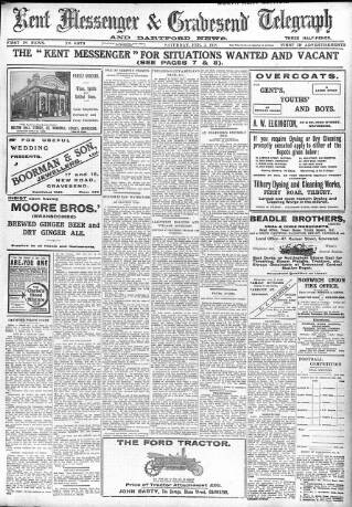 cover page of Kent Messenger & Gravesend Telegraph published on February 2, 1918