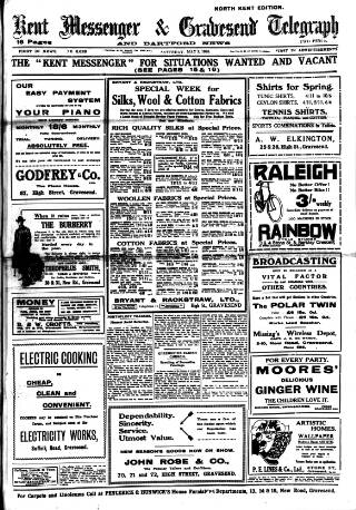 cover page of Kent Messenger & Gravesend Telegraph published on May 2, 1925