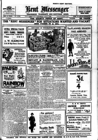 cover page of Kent Messenger & Gravesend Telegraph published on May 4, 1929