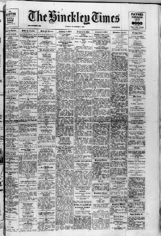 cover page of Hinckley Times published on November 2, 1962