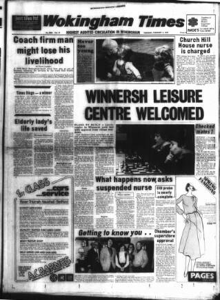 cover page of Wokingham Times published on February 2, 1978