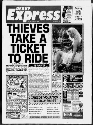 cover page of Derby Express published on February 2, 1989