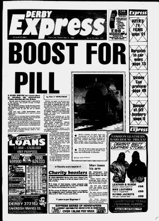 cover page of Derby Express published on November 2, 1989