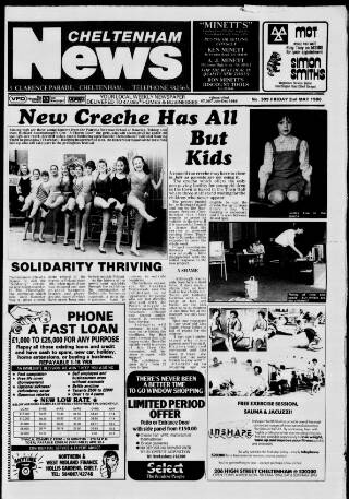 cover page of Cheltenham News published on May 2, 1986