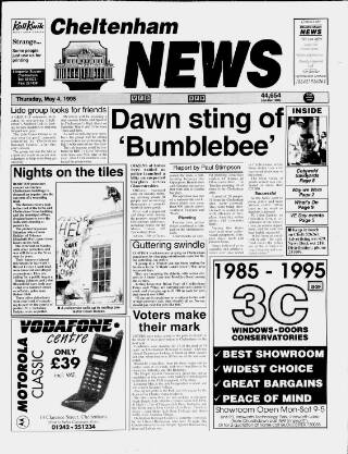 cover page of Cheltenham News published on May 4, 1995