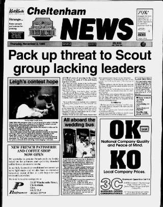 cover page of Cheltenham News published on November 2, 1995