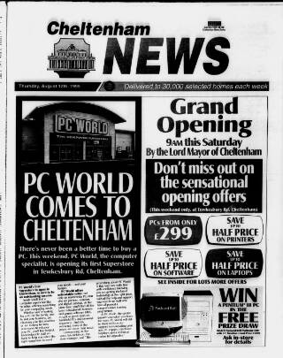 cover page of Cheltenham News published on August 12, 1999