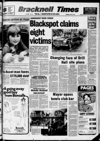 cover page of Bracknell Times published on May 4, 1978