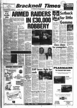 cover page of Bracknell Times published on May 2, 1985