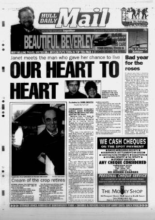 cover page of Hull Daily Mail published on February 2, 1999