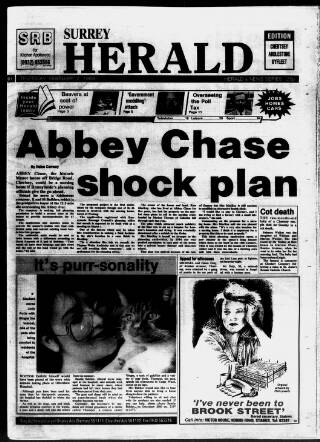 cover page of Surrey Herald published on February 2, 1989