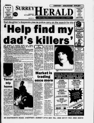 cover page of Surrey Herald published on September 17, 1992