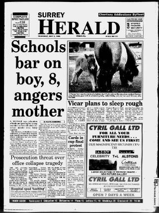 cover page of Surrey Herald published on May 2, 1996