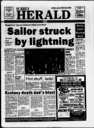 cover page of Sunbury & Shepperton Herald published on June 18, 1992