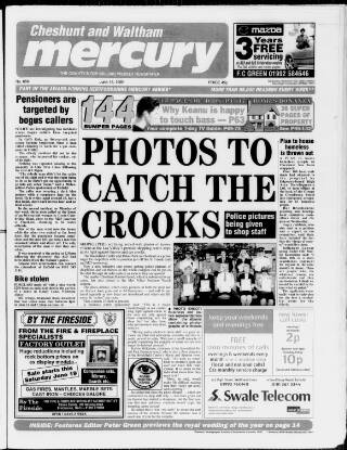 cover page of Cheshunt and Waltham Mercury published on June 18, 1999