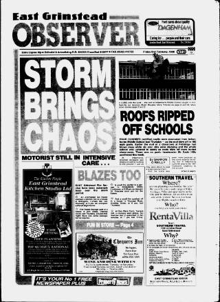 cover page of East Grinstead Observer published on February 2, 1990