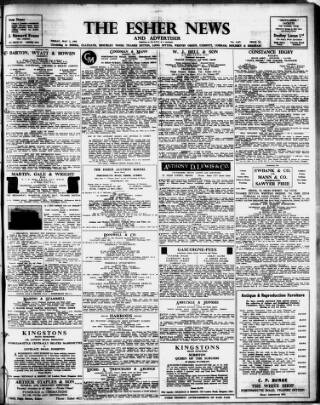 cover page of Esher News and Mail published on May 2, 1958