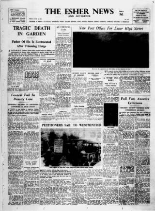 cover page of Esher News and Mail published on June 18, 1965
