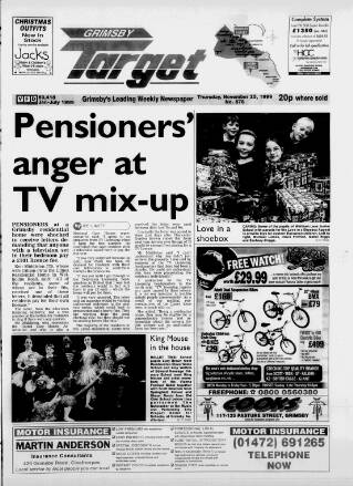 cover page of Grimsby Target published on November 25, 1999