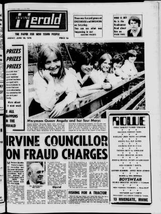 cover page of Irvine Herald published on June 18, 1976