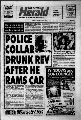 cover page of Irvine Herald published on February 2, 1990