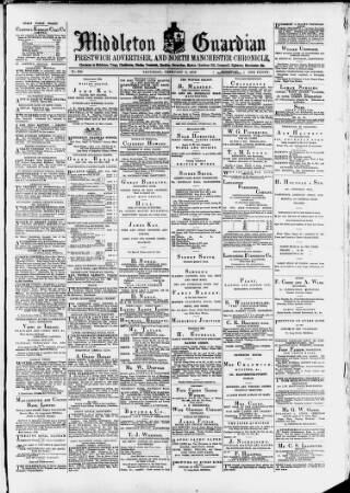 cover page of Middleton Guardian published on February 2, 1889