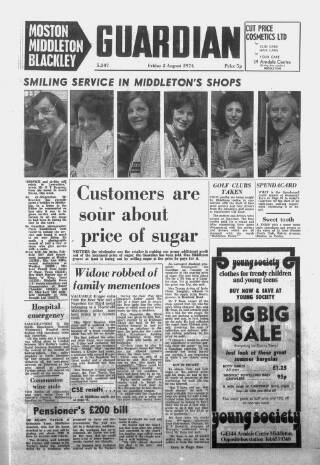 cover page of Middleton Guardian published on August 2, 1974