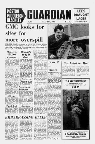 cover page of Middleton Guardian published on May 2, 1975