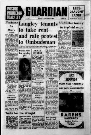 cover page of Middleton Guardian published on September 17, 1976