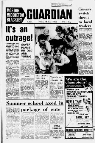 cover page of Middleton Guardian published on June 18, 1982