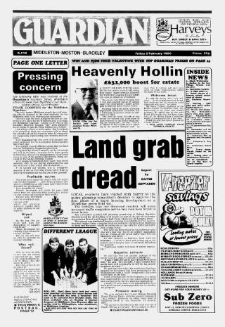 cover page of Middleton Guardian published on February 2, 1990