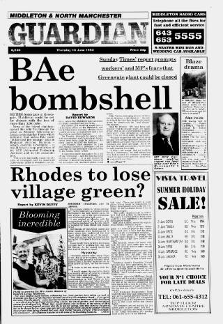 cover page of Middleton Guardian published on June 18, 1992
