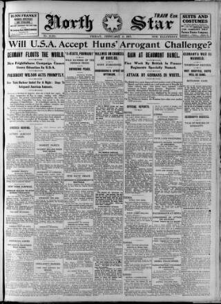 cover page of North Star (Darlington) published on February 2, 1917