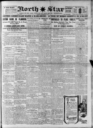 cover page of North Star (Darlington) published on September 17, 1918