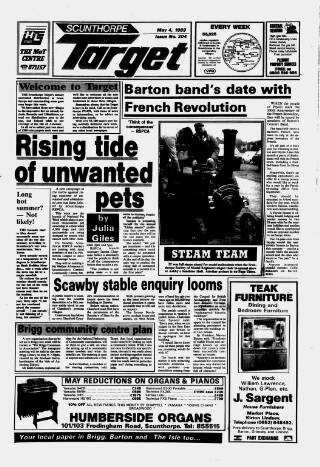 cover page of Scunthorpe Target published on May 4, 1989
