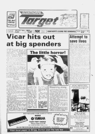 cover page of Scunthorpe Target published on November 2, 1989