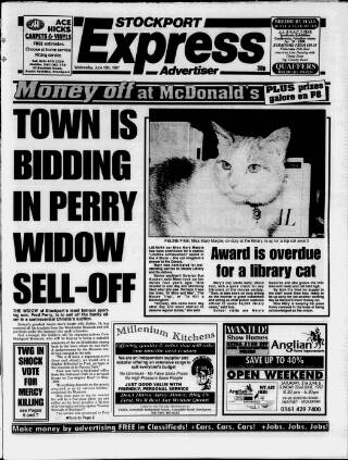 cover page of Stockport Express Advertiser published on June 18, 1997