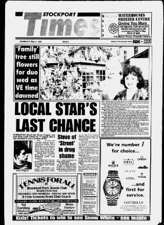 cover page of Stockport Times published on May 4, 1995