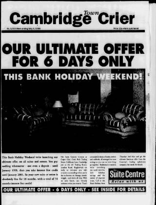 cover page of Cambridge Town Crier published on May 4, 1996