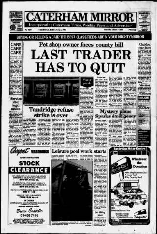 cover page of Caterham Mirror published on February 2, 1989