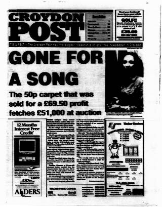 cover page of Croydon Post published on May 4, 1994