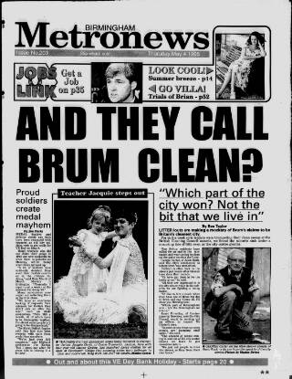 cover page of Birmingham News published on May 4, 1995