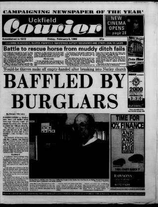cover page of Uckfield Courier published on February 5, 1999