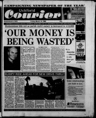 cover page of Uckfield Courier published on March 19, 1999