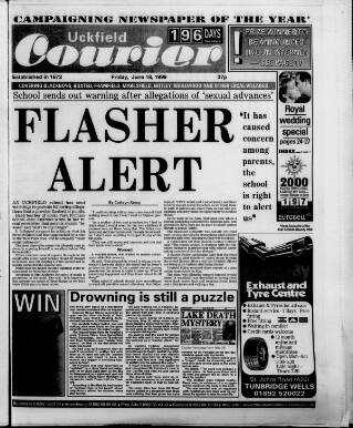 cover page of Uckfield Courier published on June 18, 1999